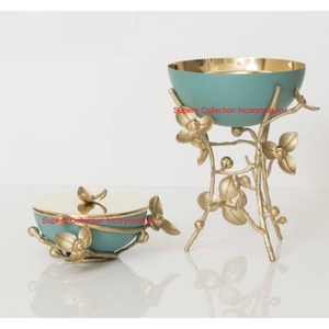 Cuenco decorativo Floral de latón de la más alta calidad con soporte de Rama, decoración de lujo para el hogar, Bakhoor quemador, soporte de fragancia al mejor precio - Product Image 2