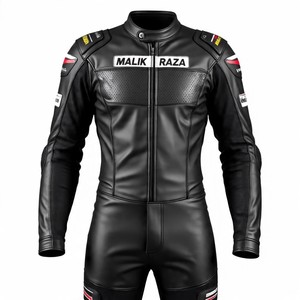 Combinaison de course de moto avec bosse d'hydratation | Cuir de vachette une pièce | Logos personnalisés | Équipement de qualité professionnelle - Product Image 4