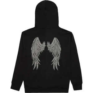 Sweat-shirts d'hiver pour hommes, pull à strass, molleton coton/polyester, coupe classique, impression logo personnalisé, grammage lourd - Product Image 3