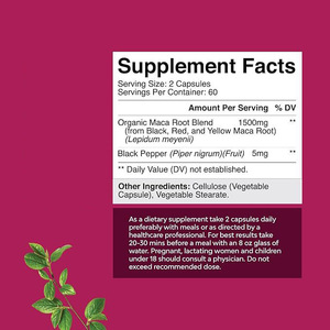 Capsules de Supplément de Maca pour Hommes Boost Men Power Energy Natural Booster Strong Maca Pills Private - Product Image 2