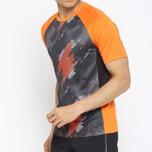 Camiseta de gimnasio atlética personalizada para hombre, camiseta de sublimación de poliéster 100%, Camiseta deportiva transpirable de secado rápido con cuello redondo para informal sólido - Product Image 2