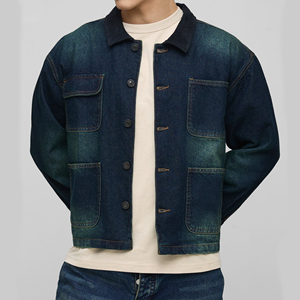 Nouvelle veste pour homme grande taille en tricot doux à un bouton, élégante et décontractée, en toile denim, imperméable, respirante et confortable pour l'hiver - Product Image 1