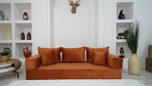 Siège de sol arabe Canapé de sol arabe Plancher de siège arabe | 12 pièces, 28 danses avec coussin éponge épaisseur 20cm - Product Image 4