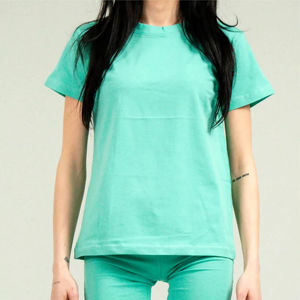 Hot Selling Solid 2 Piece <b>Set</b> <b>Women</b> 100% Cotton T-<b>shirt</b> With <b>Shorts</b> Customized Logo Solid <b>Women's</b> <b>Set</b> Casual Wear OEM Service - Product Image 5