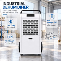 Nouveau déshumidificateur commercial portable 168L/jour avec roues et écran numérique pour le contrôle de l'humidité des petites caves