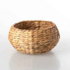 Small <b>water</b> hyacinth <b>container</b> basket aesthetic organization handcrafted weave bowl baskets - Product Image 1