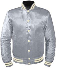 Vente en gros logo personnalisé haute qualité 100% veste en polyester satiné blouson aviateur en satin imperméable pour hommes - Product Image 1
