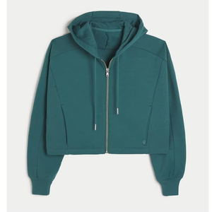 Sudadera con capucha corta de alta calidad para mujer, sudadera de gran tamaño personalizable con capucha, de cuello alto diseño informal, recién llegado - Product Image 6