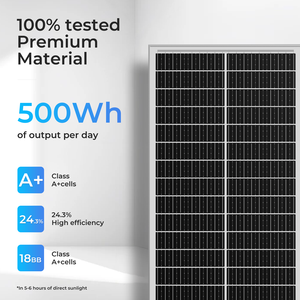 Panneau solaire monocristallin demi-cellule Rvpozwer 100W pour usage domestique, stockage d'énergie solaire, efficacité de 22%, garantie de 25 ans - Product Image 4