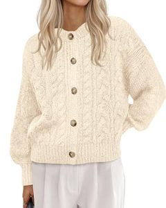 Cardigan long en maille torsadée unie à boutons pour femme, style décontracté, idéal pour l'hiver – Vente en gros - Product Image 1
