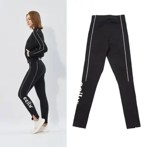 Sustainable Women's Stripe <b>Scrunch</b> <b>Leggings</b> Eco Friendly Yoga and Fitness Pants for Active Sportswear - Product Image 2