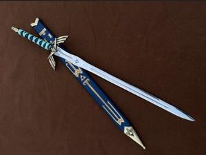 Espada Azul de Acero Inoxidable Personalizable con Mango de Cuero, Táctica, para Exteriores, Camping, Caza, Bricolaje, Uso Industrial OEM - Product Image 2