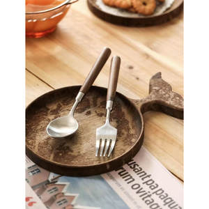 Ensemble de couverts Fabricant de qualité supérieure avec manche en bois Ensembles de couverts Couverts Nouveautés Couverts Acier inoxydable miroir - Product Image 2