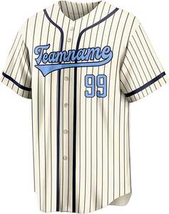 Nueva camiseta de béisbol americana cosida superior barata, camiseta de equipo personalizada, camiseta de béisbol/botón hacia abajo - Product Image 6