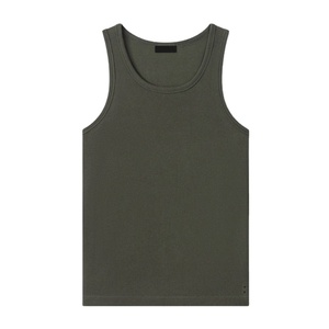 Camiseta sin mangas acanalada de algodón 100% transpirable y elástica para culturismo, ajuste ceñido, ideal para verano - Product Image 2