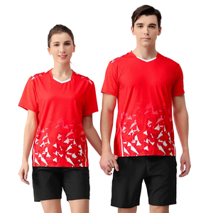 Ensemble d'uniformes de tennis de table en polyester, maillots de sport respirants personnalisés, shorts de badminton à sublimation, vêtements de tennis imprimés sur mesure - Product Image 1