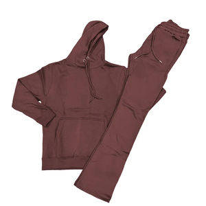 New Design Printing Sublimation Elegant Tracksuit for Women USA Size Pullover flare sweatpants full <b>zip</b> up <b>hoodie</b> tracksuit - Product Image 4