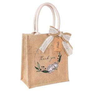 Bolsas de Regalo de Fibra de Yute 100% Ecológicas de Alta Calidad, Color/Tamaño Personalizados, para Bodas, Uso Promocional, Logotipo Personalizado, Precios Bajos, Calidad - Product Image 2
