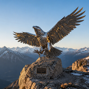 Maestosa Scultura dell'<span class=keywords><strong>Aquila</strong></span> in Acciaio Inossidabile per Piazze Urbane e Paesaggi - Product Image 4