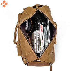 กระเป๋าทรงดัฟเฟิลกระเป๋าเดินทางหนังแท้สำหรับผู้ชายมีโลโก้ตามสั่งหรูหราออกแบบได้ตามต้องการมีขนาดและสี - Product Image 5