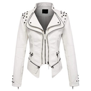 Veste en cuir de haute qualité Design fabuleux Veste en cuir coupe-vent respirante Veste pour femme avec lacet OEM - Product Image 1