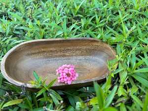 Cuencos Decorativos Rústicos de Madera Tallados a Mano para Ensaladas para Negocios de Alimentos, Cuenco Único de Concreto - Product Image 2