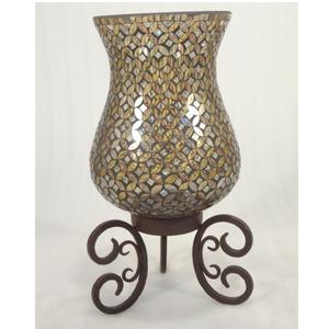 เชิงเทียนเฮอริเคนทำจากแก้วใสพร้อมขาตั้งอลูมิเนียมสำหรับตกแต่งบ้านงานปาร์ตี้ตกแต่งโต๊ะวันคริสต์มาส - Product Image 5