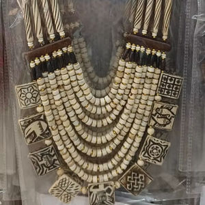 Collares bohemios de hueso de búfalo, joyería de cuerno artificial hecha a mano geométrica India a la moda, joyería Bohemia, joyería Bohemia, tipo buey - Product Image 1