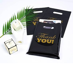 Logo imprimé par gravure personnalisée d'usine OEM personnalisé HDPE/LDPE découpé à l'emporte-pièce sac à provisions en plastique recyclable thermoscellé pour supermarché - Product Image 1