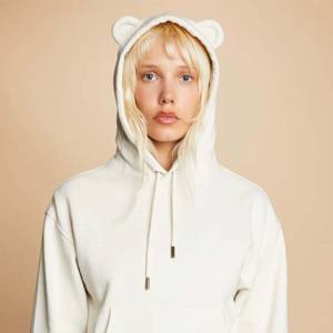 Sudadera con capucha cálida clásica con orejas de oso de piedra para mujer, Jersey suave y elegante con orejas de oso juguetonas y trajes casuales únicos - Product Image 5