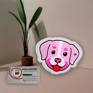 Plaques à cils magnétiques en acrylique personnalisées, motif chien mignon et adorable, fleur en diamant, pour extensions de cils, marque privée - Product Image 3
