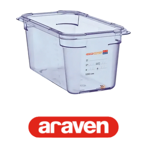 Bandeja Gastronorm Araven GN 1/4 ABS 26.5 x 16.2 x 15 h cm, Equipo Profesional Gastronorm, Suministros para Hostelería y Catering - Product Image 4