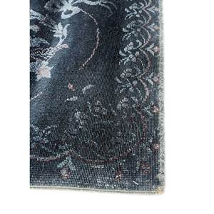 Alfombra Aalam Azul de Lana y Seda Anudada a Mano Pae-6155, Diseño Floral Abstracto para Hogar, Habitación de Adolescentes, Rectangular, Hecha a Mano, para Pasillo, Estilo Patchwork - Product Image 4