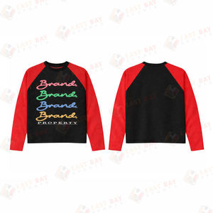 Nueva Camiseta de Hombre, Estilo Urbano, Personalizada, de Gran Tamaño, Tejido Waffle de 300 g/m², Camiseta Vintage de Manga Larga Raglán - Product Image 4