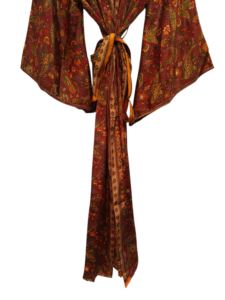 Camisa de Playa, Kimono de Seda para Mujer, Multicolor, Suave, Ropa de Casa, Blusa de Seda Multicolor, Kimono Corto Tipo Túnica - Product Image 2