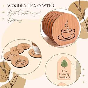 Handcrafted Natural Wood Bohemian Style Eco-Friendly <b>Drink</b> <b>Coaster</b> High End Smooth Surface for Tea Coffee <b>Drinks</b> Wholesale Price - Product Image 5