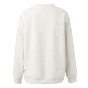 Sweat-shirt à épaules tombantes pour femme, coupe régulière, pull d'hiver en molleton de coton doux, respirant et à séchage rapide, décontracté et chaud - Product Image 3