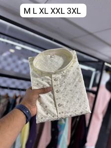 Fabricante y proveedor de kurta pajama de rayón con trabajo de Lucknowi y lentejuelas para festivales, desde Surat, al precio más bajo. - Product Image 3