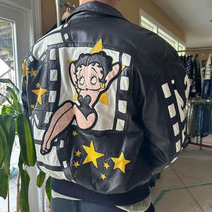 Chaqueta de cuero de Hip Hop de moda para hombres con cremallera frontal estilo bolsillos laterales High Street Good Look chaqueta de cuero para hombres - Product Image 3