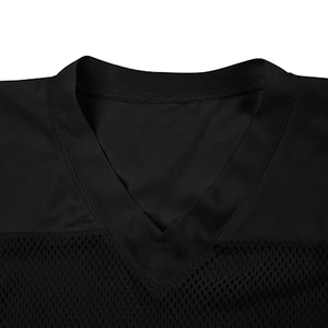 Uniforme de fútbol americano de la mejor calidad personalizado, ropa de fútbol americano cosida, camiseta de fútbol americano de 6 paneles de Color negro - Product Image 4