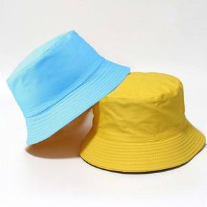 Coton lavé personnalisé femmes hommes large bord seau casquette chapeaux double face couleur personnalisé en détresse seau chapeau - Product Image 2