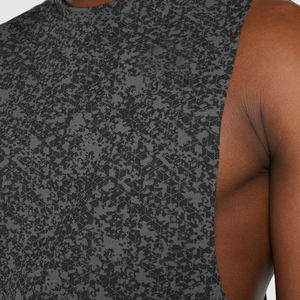 Débardeur de gymnastique 100% coton pour hommes Haut de musculation tricoté respirant imprimé du logo du fabricant personnalisé pour le fitness - Product Image 6