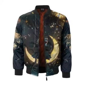 Chaquetas Bomber de Satén con Cuello Alto y Diseño Bordado para Hombre y Mujer - Impermeables, Transpirables y Resistentes al Viento para Exteriores - Product Image 5