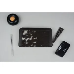 กระเป๋าสตางค์หนังวัวแท้ LAXURA ขนาดเล็ก ป้องกัน RFID สไตล์วินเทจคลาสสิกสำหรับสุภาพสตรี แบบเปิดปิด ซับในโพลีเอสเตอร์และไม้ก๊อก ปกสั้น - Product Image 2