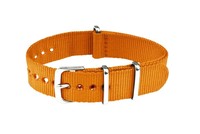 Bracelet de montre intelligente N32 orange, résistant à l'eau, en nylon souple, réglable, léger, respirant, 14-22 mm, sport, unisexe, en acier inoxydable