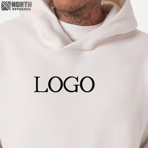 Sudaderas con capucha de invierno holgadas personalizadas 100% algodón French Terry Unisex de alta calidad logotipo personalizado bolsillo transpirable sin cuerda - Product Image 3