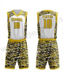 Tenues de basketball sur mesure de haute qualité, respirantes, grandes tailles, séchage rapide, design léger, logo personnalisé imprimé, ensembles d'usine - Product Image 3