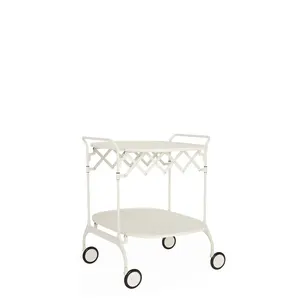 Chariot de service industriel en céramique pour boissons, de luxe, moderne, fait main, écologique, style Zen asiatique, pour bar à domicile, plaqué Zahid - Product Image 4