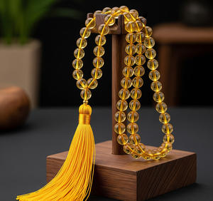 Diseño de tendencia espiritual bohemio 108 Mala cuentas collar hecho a mano citrino Natural curación piedra de cristal cuentas de moda - Product Image 2