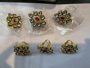 Dazzling Kundan Stone Rings in Bulk Ideal for Wedding Favors Bridesmaid Gifts Mehndi Sangeet Return Gifts Dholki Ladies Gift - Product Image 6